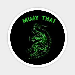 Muay Thai Tiger Sak Yant Tattoo Kickboxing Thailand Magnet